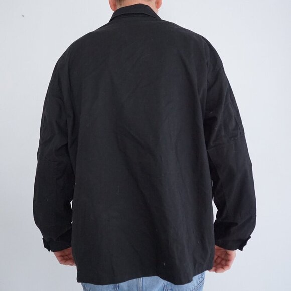 Rothco BDU Black Military Issue Button Up Canvas Cotton Utility Jacket XL - Picture 2 of 13